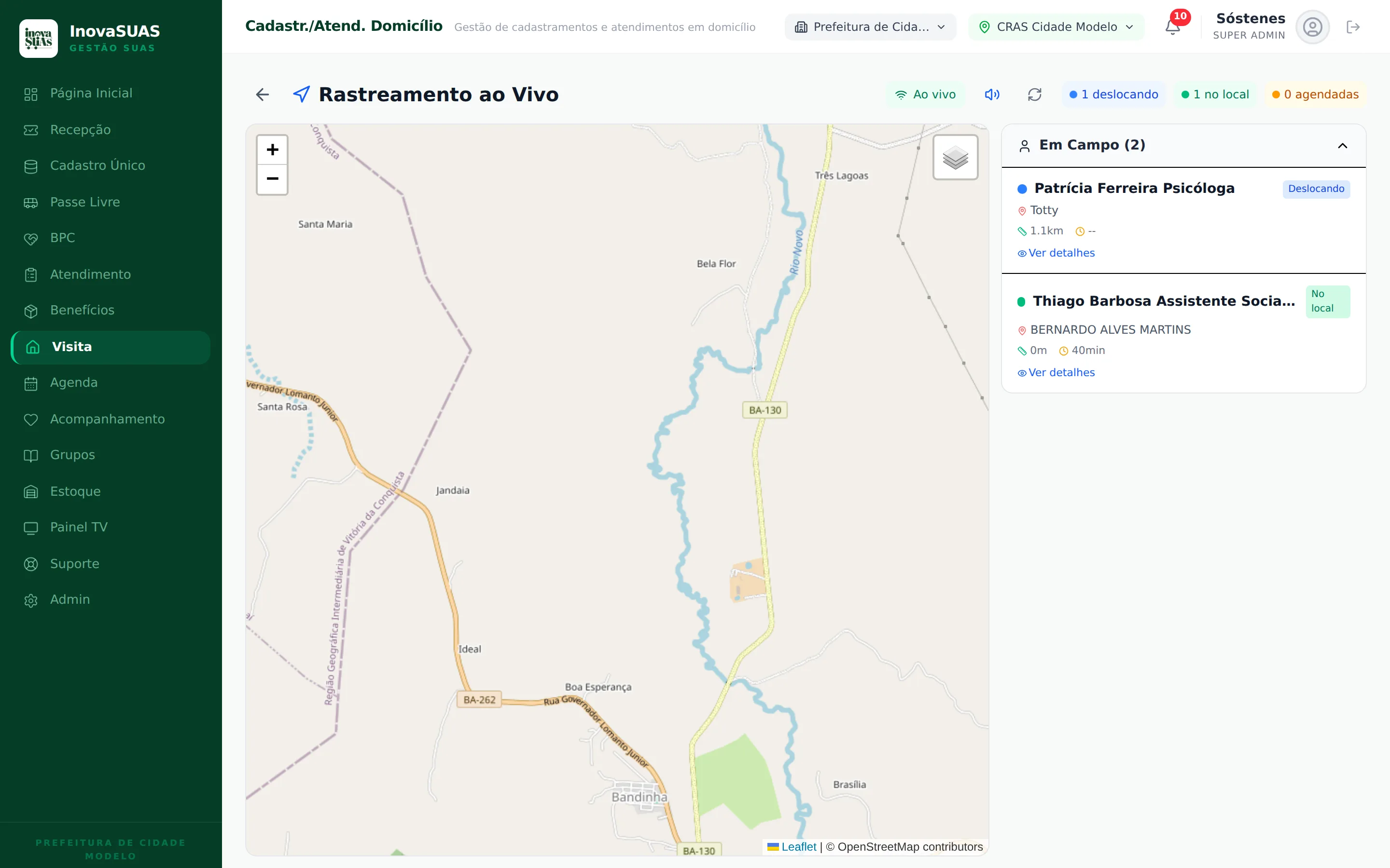 Mapa de visitas
